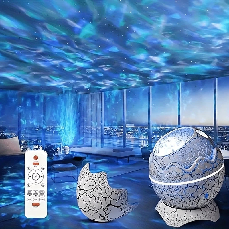 Dinosaur Egg Star Projector Night Light – Remote & Music Function