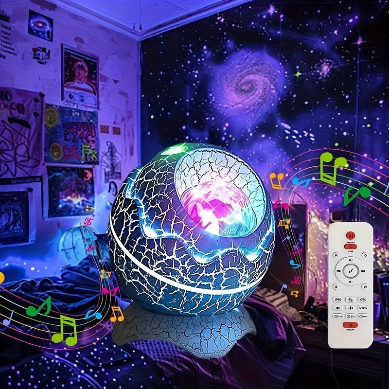 Dinosaur Egg Star Projector Night Light – Remote & Music Function