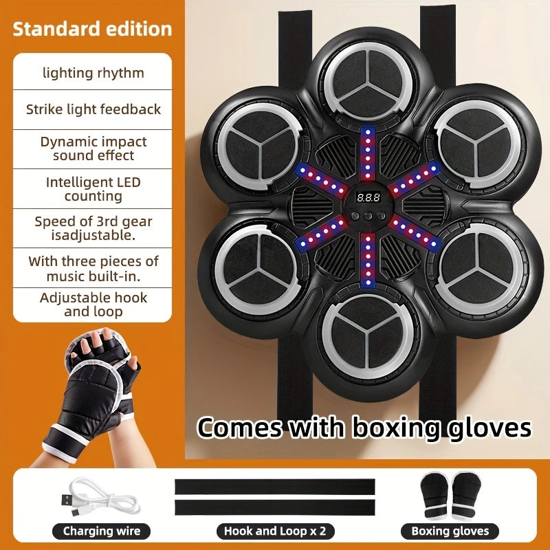 6-Button Smart Music Boxing Wall Target