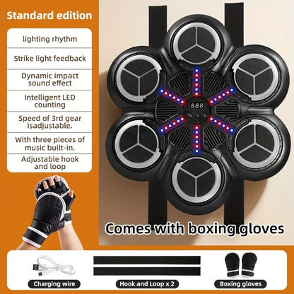 6-Button Smart Music Boxing Wall Target