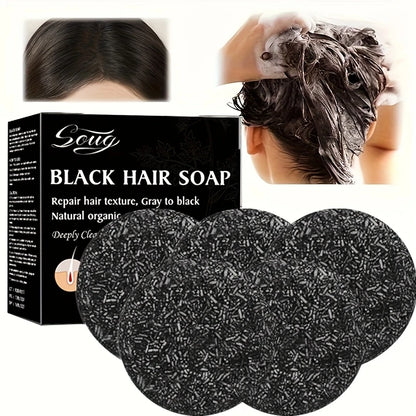 Natural Black Hair Shampoo Soap – For Men & Women